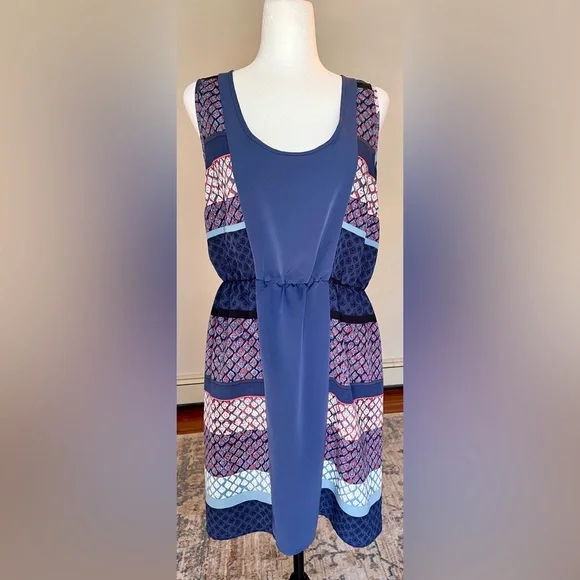 Petticoat Alley | Dresses | Petticoat Alley Blue And Geometric Pattern Dress  | Poshmark